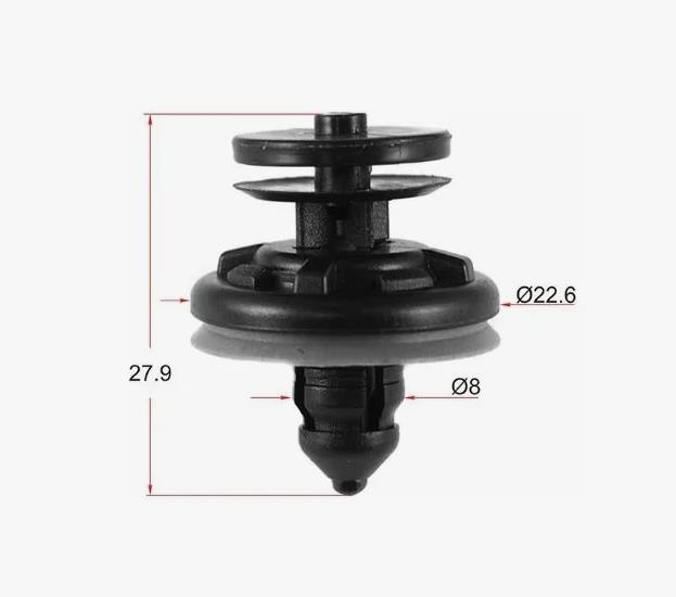 Клипса пластиковая для Audi, Seat, Skoda, Volkswagen ОЕМ: 6Q0868243. (внутренняя отделка).