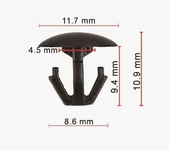 Клипса пластиковая для Acura, Honda ОЕМ: 91518SM4003 (91518-SM4-003). (молдинги, уплотнитель, теплоизоляция, шумоизоляция, обшивка).