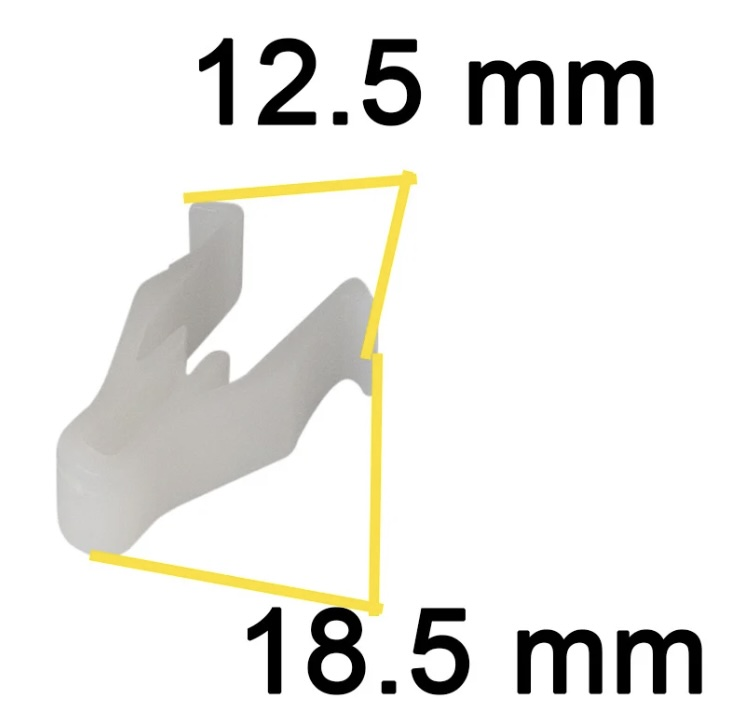 Клипса пластиковая для Acura, Honda, Mitsubishi, Mazda ОЕМ: 90666SDAA01, MQ907568, s47p64345. (0).